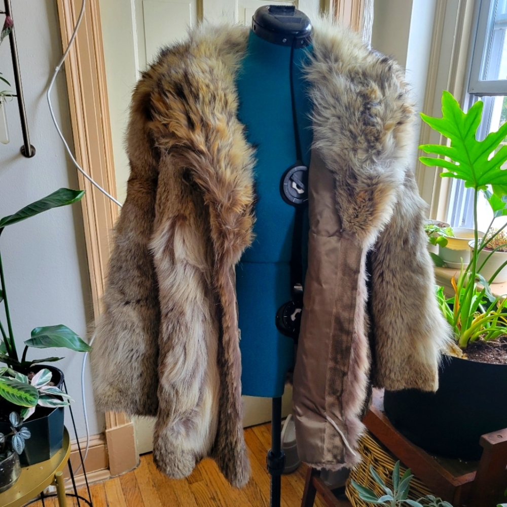 Vintage Genuine Coyote Fur Coat